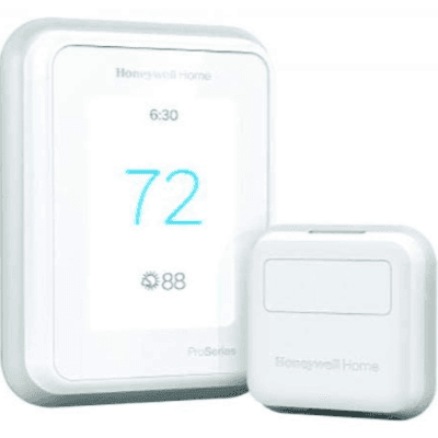 Honeywell Home T10 Pro Smart 3H/2C, 2H/2C Programmable Thermostat RedLINK Room Sensor Features Color graphical LCD touchscreen display Configurable daytime and nighttime backlight settings Smart Wi-Fi thermostat with RedLINK™ technology Optional geofencing Demand Response Program availability On-screen menus with familiar installer setup (ISU) steps Controls Humidification, Dehumidification, or Ventilation 3H/2C Heat Pump or 2H/2C Conventional Location-based temperature control Flexible programming (7, 5-2, 5-1-1, 1, Off)